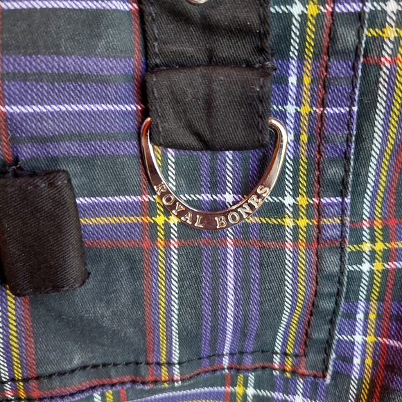 Purple plaid Tripp nyc royal bones skinny pants - Picture 3 of 10